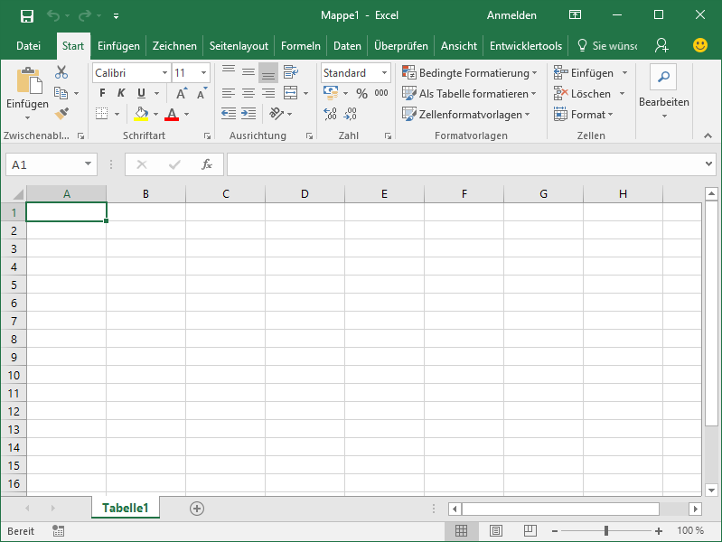 Excel 2013 Fenster (Bitte anklicken zum Vergrössern)