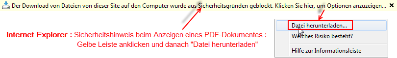 Internet Explorer : Sicherheitshinweis beim anzeigen bestimmter Dateitypen (z.B. PDF-Dokument)